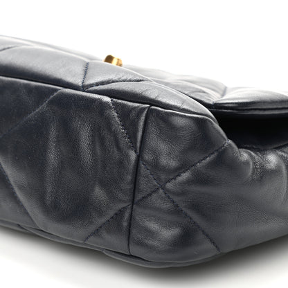 Chanel Lambskin Quilted Medium Chanel 19 Flap Navy Blue 10 of 10