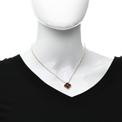 Van Cleef & Arpels 18K Rose Gold Diamond Bulls Eye Vintage Alhambra Pendant Necklace 2 of 5