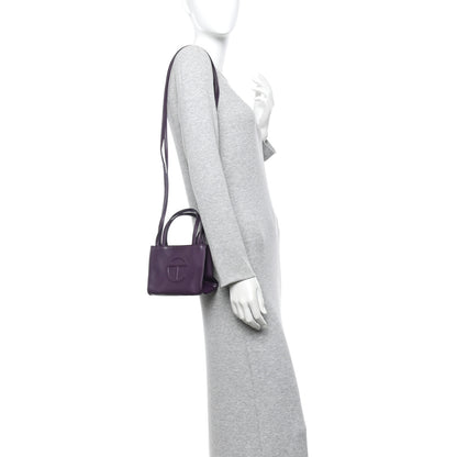 Telfar Vegan Leather Small Shopping Bag Eggplant 3 of 19