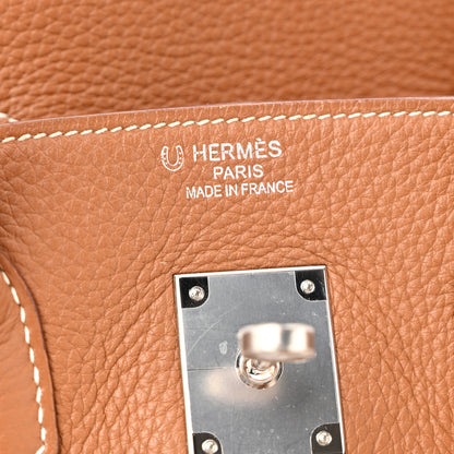 Hermes Togo Horseshoe Birkin 35 Gold Orange 11 of 27