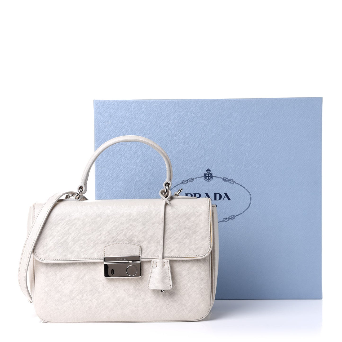 Saffiano Lux Sound Top Handle Pomice