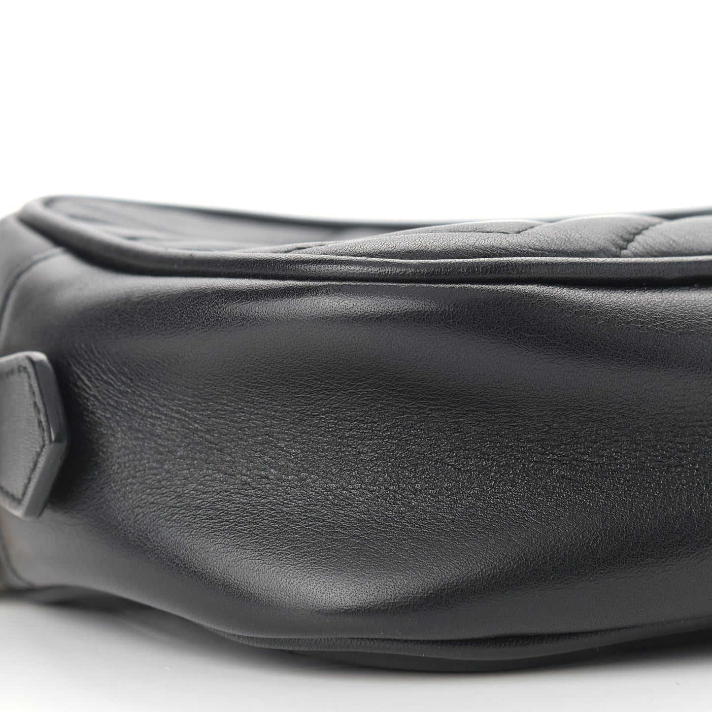 Calfskin Matelasse Mini GG Marmont Chain Shoulder Bag Black