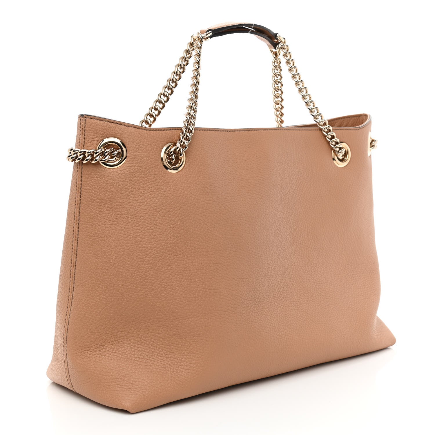 Gucci Pebbled Calfskin Medium Soho Chain Shoulder Bag Camelia 3 of 10
