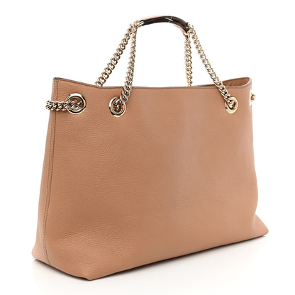 Gucci Pebbled Calfskin Medium Soho Chain Shoulder Bag Camelia 3 of 10