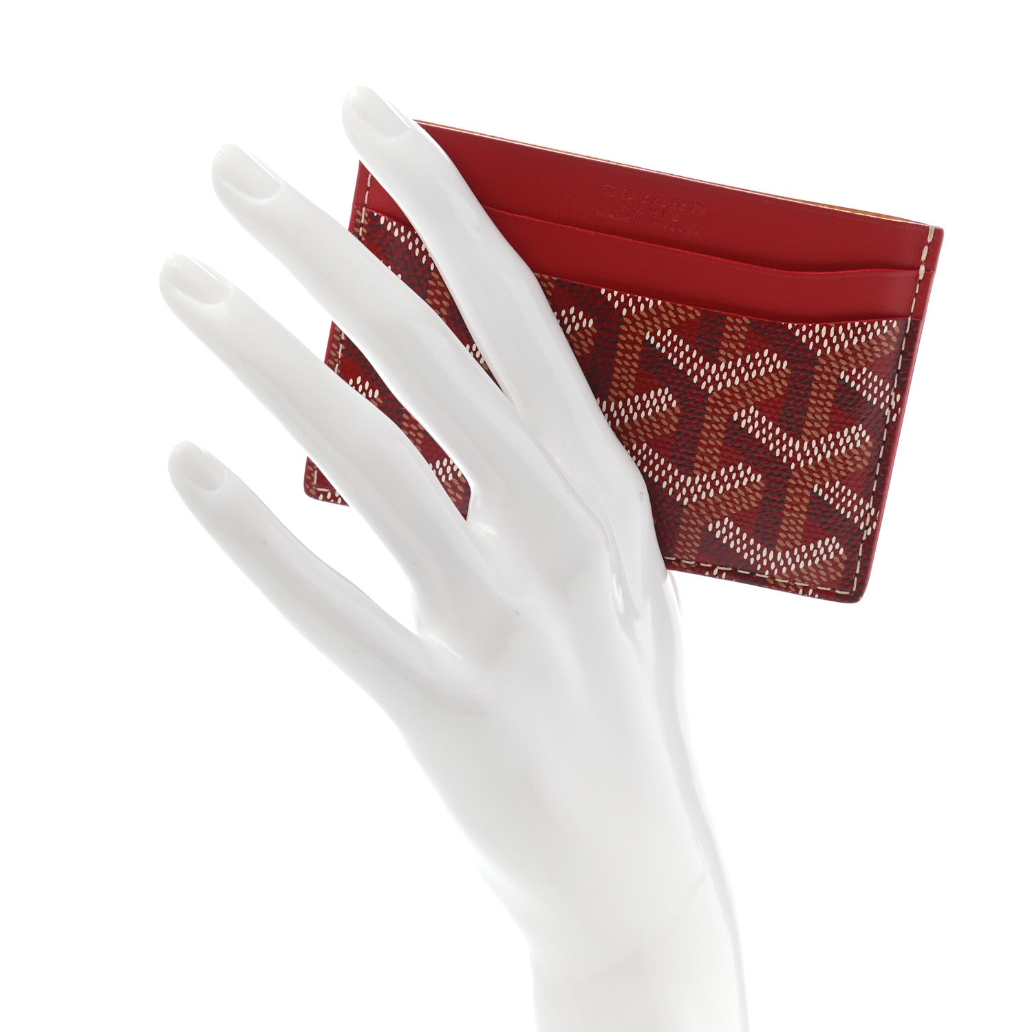 Goyard Goyardine Saint Sulpice Card Holder Red 2 of 7