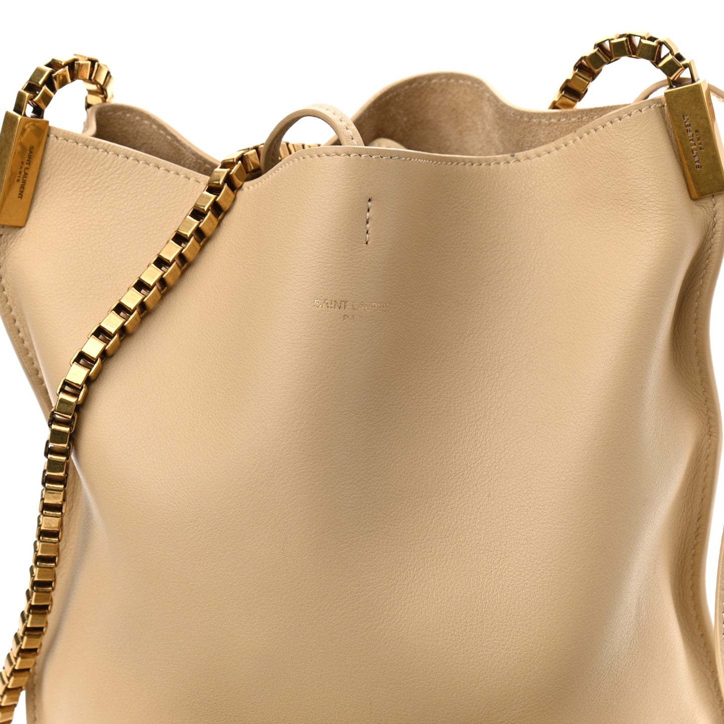 Smooth Calfskin Small Suzanne Hobo Ivory Natural