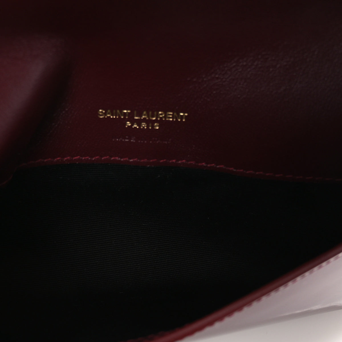 Saint Laurent Patent Monogram Phone Holder Crossbody Chataigne 4 of 9