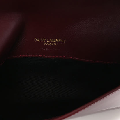 Saint Laurent Patent Monogram Phone Holder Crossbody Chataigne 4 of 9