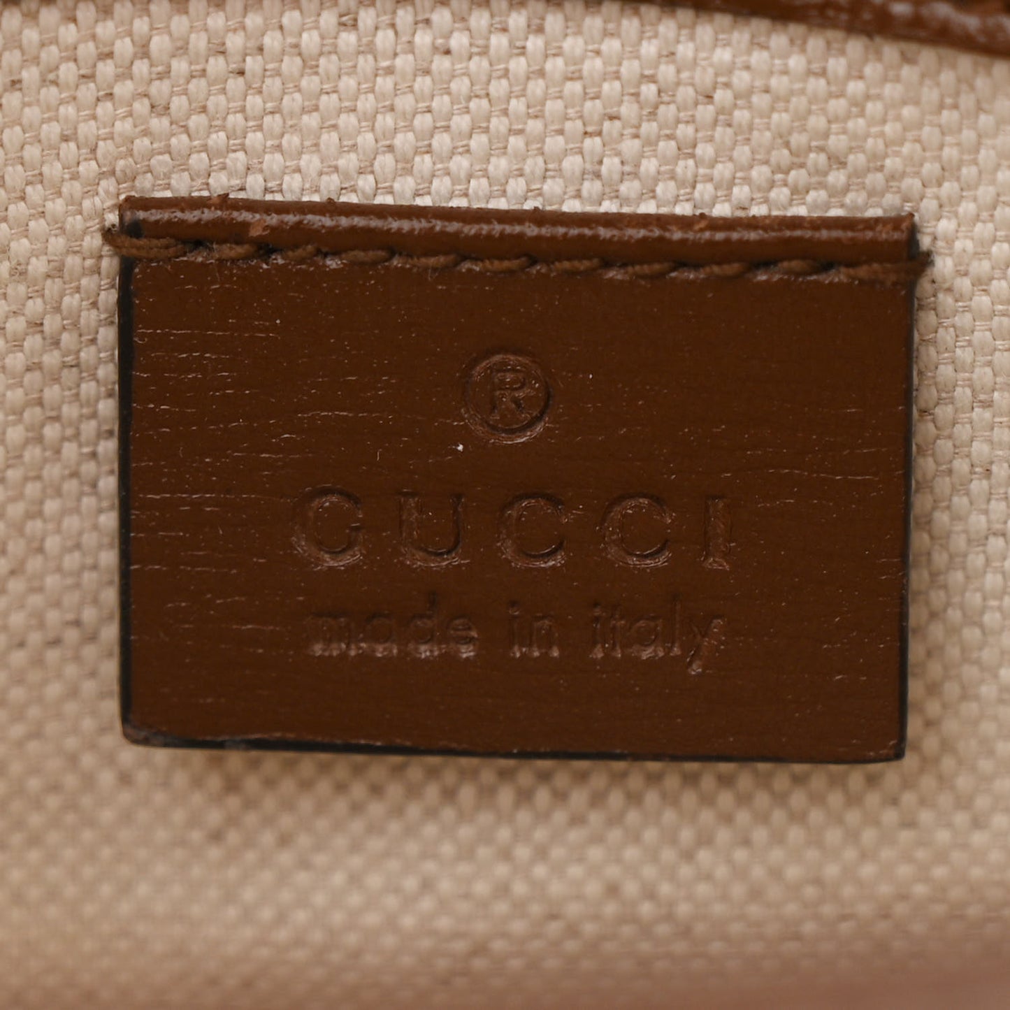 GG Supreme Monogram Azalea Calfskin Web Mini Horsebit 1955 Shoulder Bag Beige Ebony Brown Sugar
