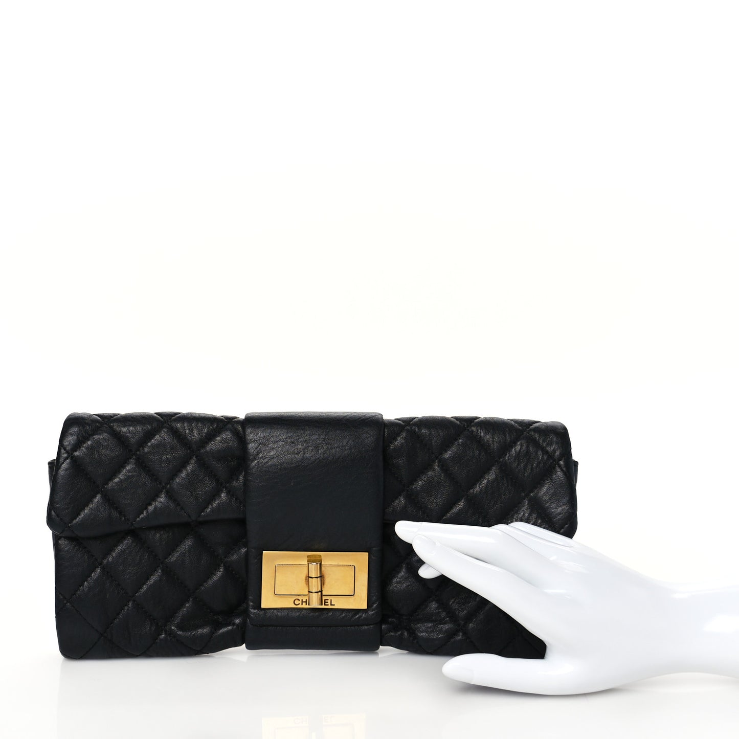 Sheepskin Mademoiselle Clutch Black