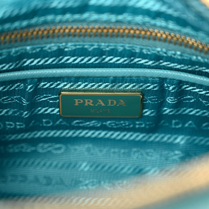 Prada Tessuto Nylon Saffiano Small Crossbody Bag Turchese 6 of 11