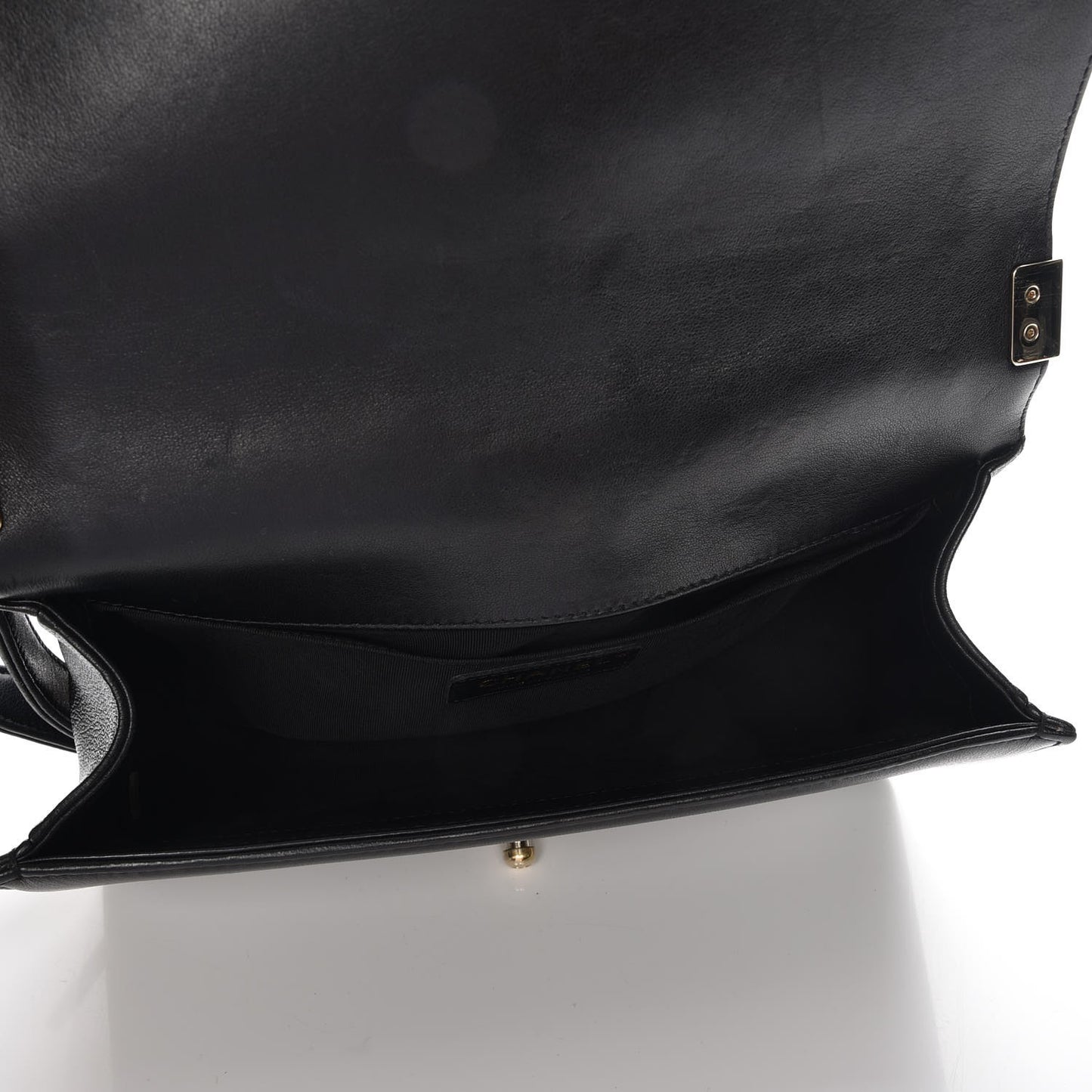 Lambskin Quilted Medium Boy Flap Black