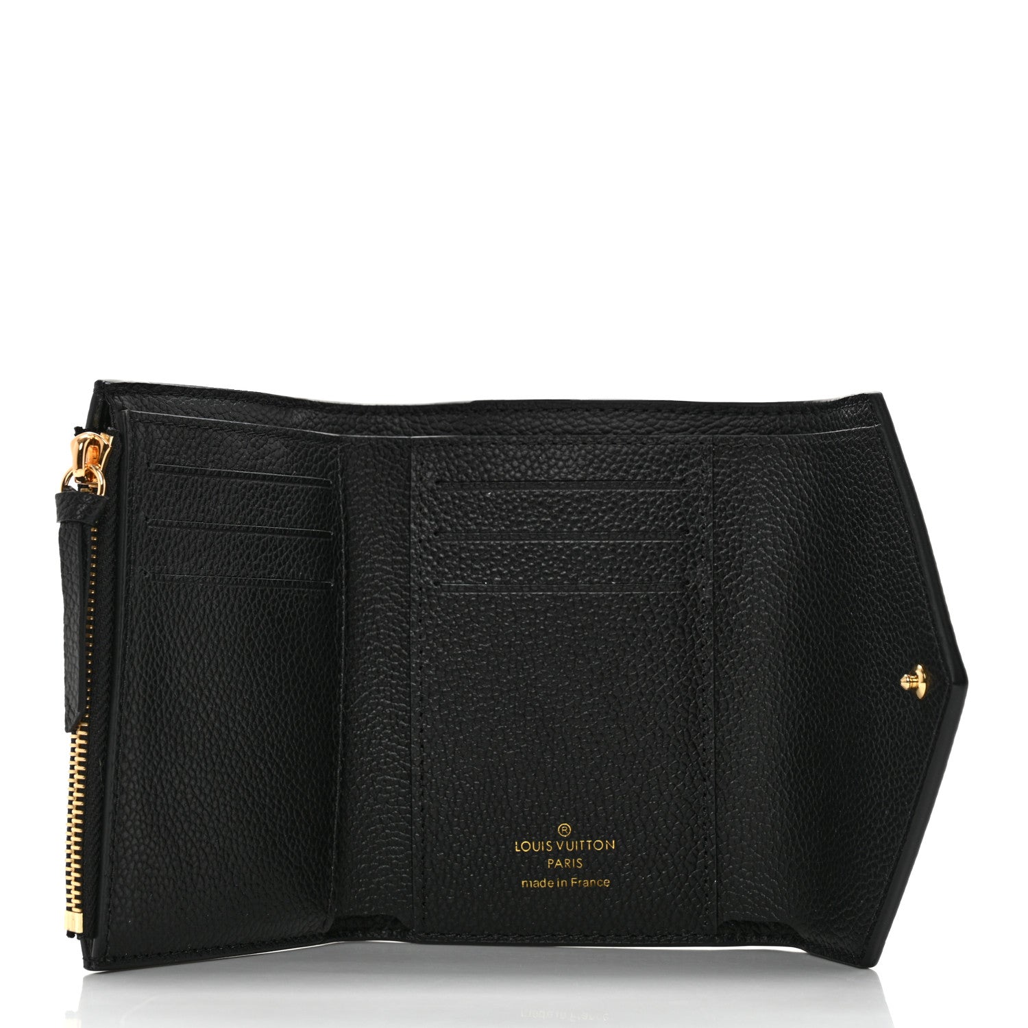 Louis Vuitton Empreinte Monogram Giant Victorine Wallet Black Beige 6 of 11