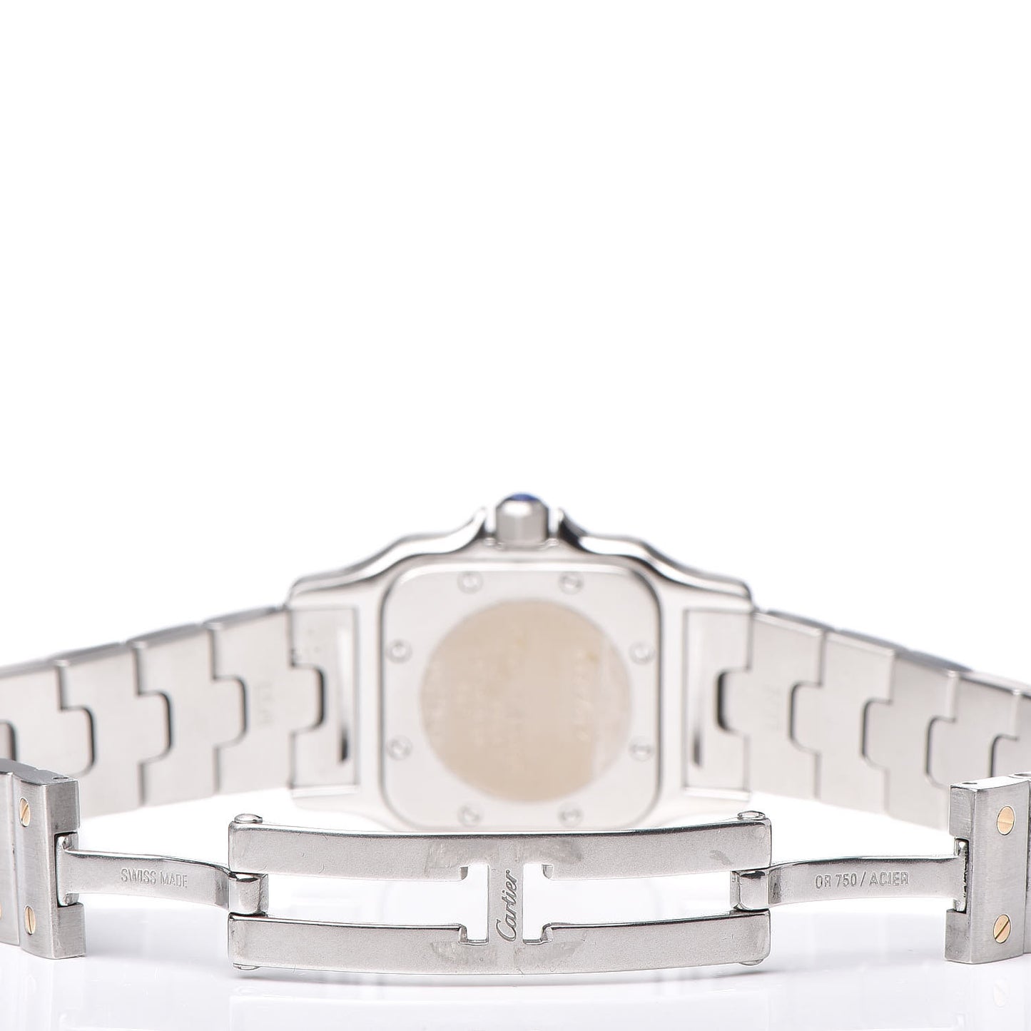 Stainless Steel 18K Yellow Gold 24mm Santos De Cartier Galbee Quartz Watch