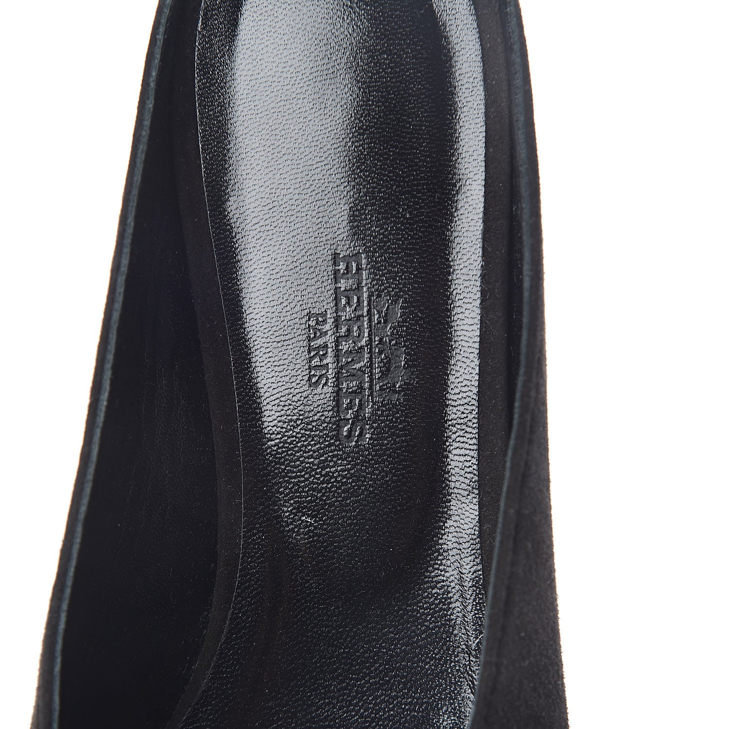 Hermes Suede Goatskin Crystal Roxane Mules 38 Black 5 of 8