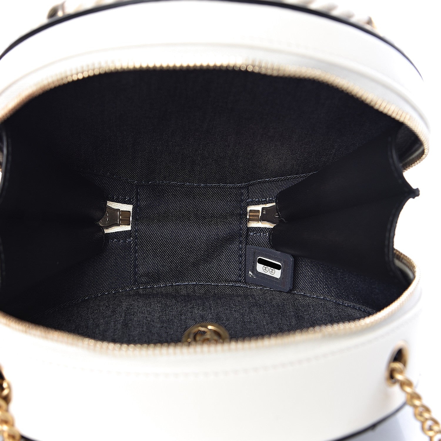 Chanel Crumpled Calfskin Cotton Small En Vogue Round Bag Black 5 of 11