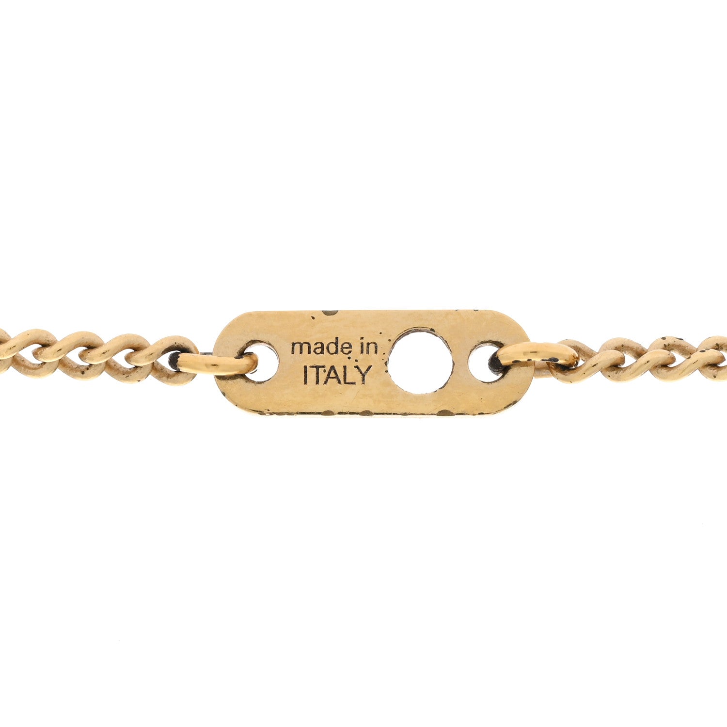 Louis Vuitton Metal Crystal LV Paris Map Necklace Gold 5 of 9
