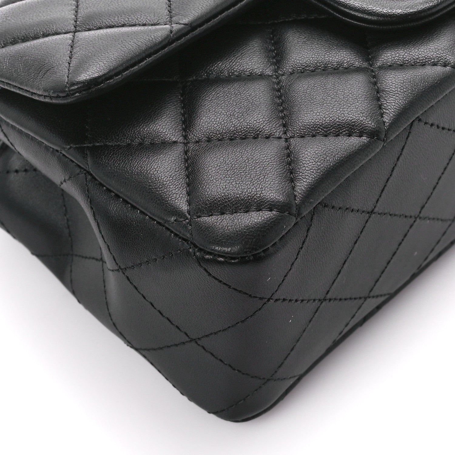 Chanel Lambskin Quilted Mini Rectangular Flap Black 10 of 11