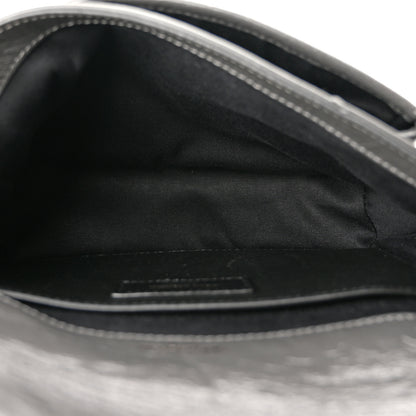 Saint Laurent Crinkled Calfskin Matelasse Monogram Baby Niki Chain Satchel Storm 5 of 10