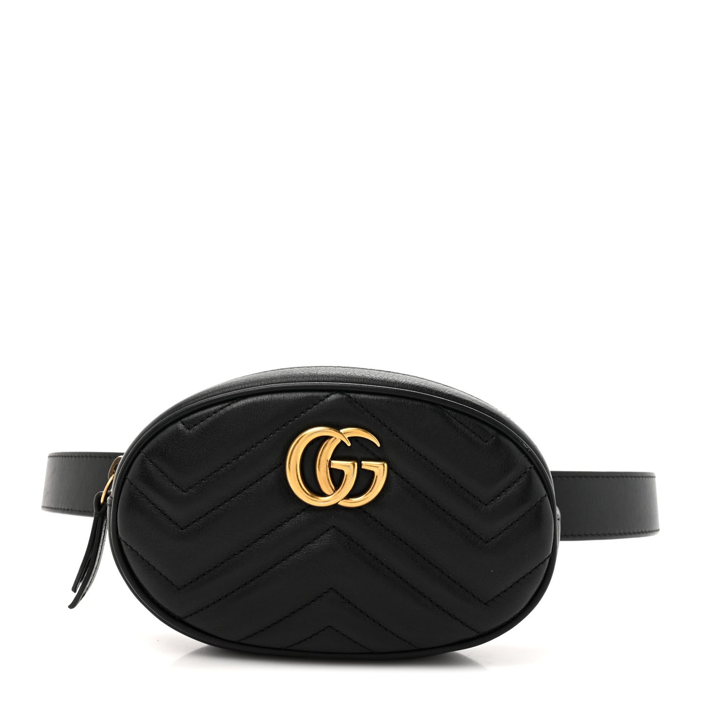Calfskin Matelasse GG Marmont Belt Bag 95 38 Black