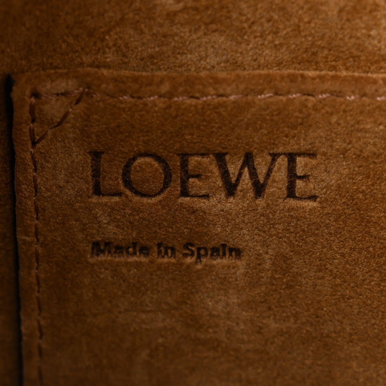 Loewe Calfskin Marine Stripe Small Gate Crossbody Bag Tan 6 of 9