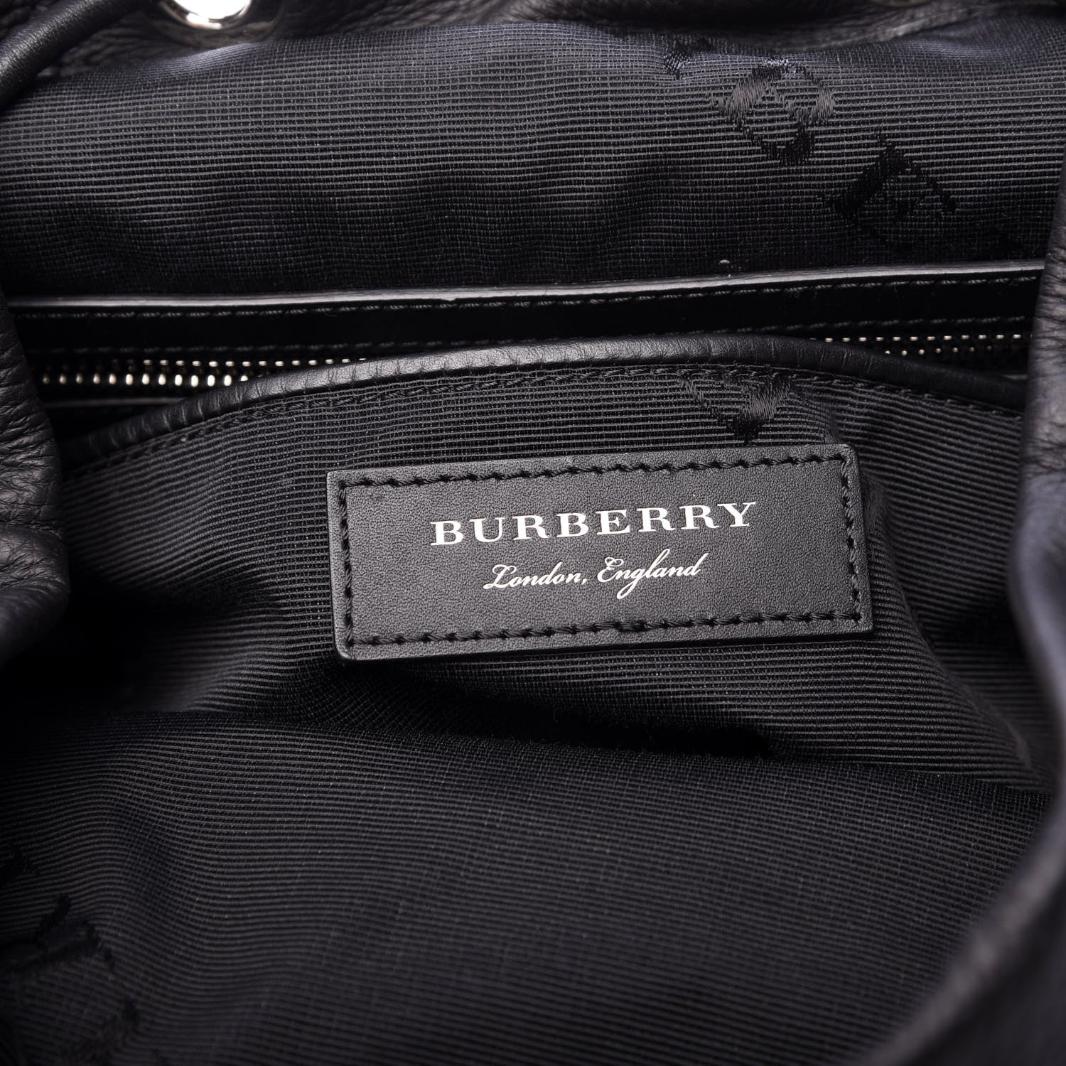 Burberry Deerskin Medium Rucksack Backpack Black 7 of 9