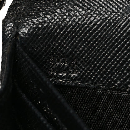 Prada Saffiano Metal Oro Chain Wallet Black 7 of 16