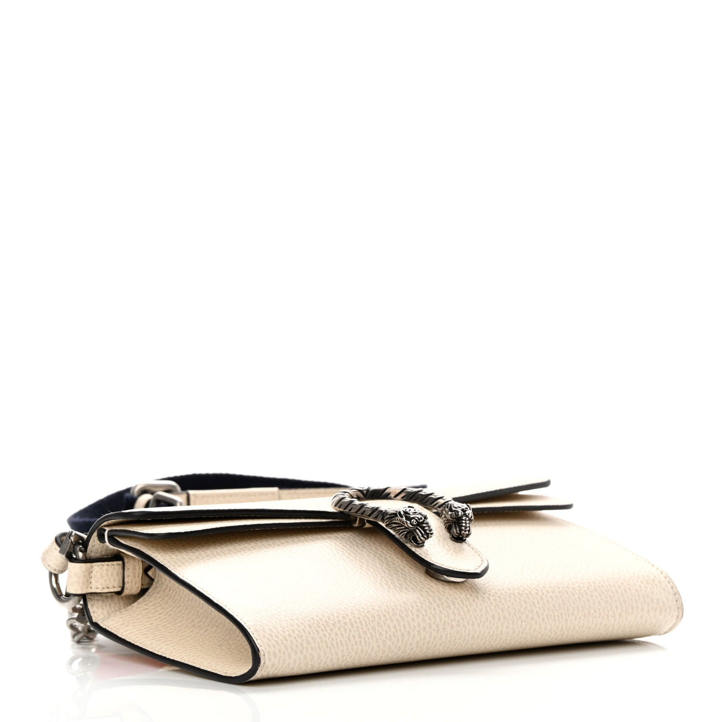 Dollar Calfskin Web Small Dionysus Crossbody Bag Mystic White