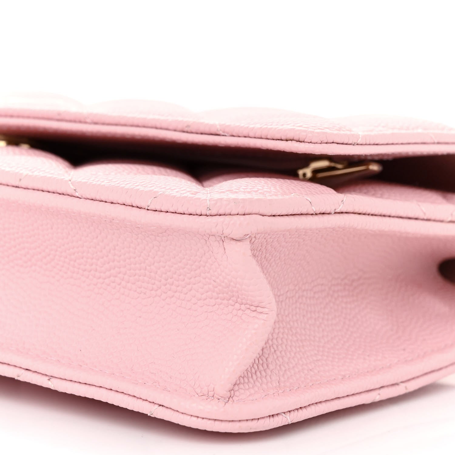 Chanel Caviar Quilted Wallet on Chain WOC Light Pink 10 of 11