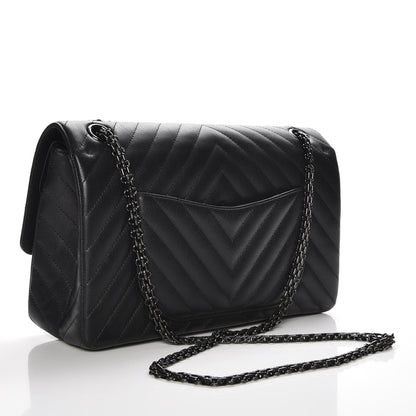 Chanel Sheepskin Chevron Quilted 2.55 Reissue 226 Flap So Black 4 of 10