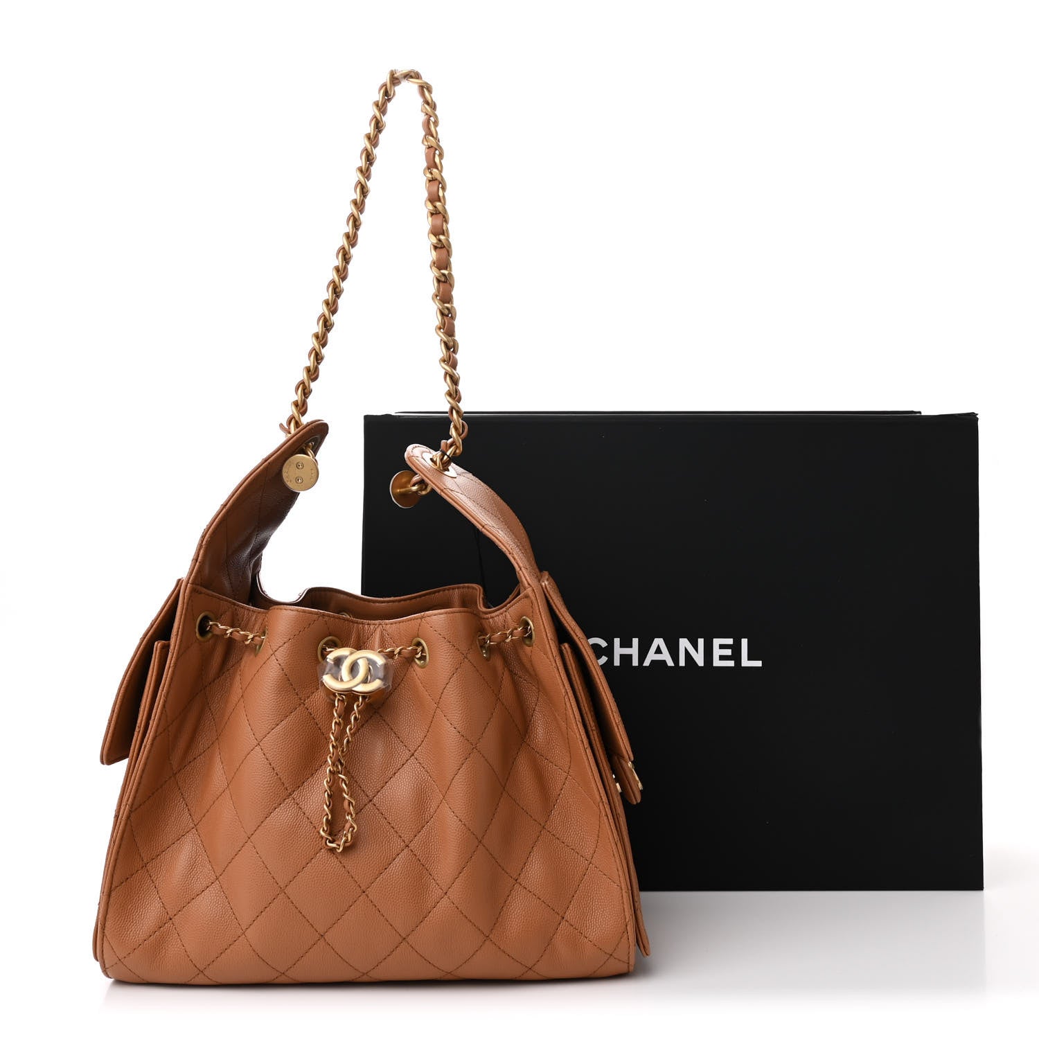 Chanel Caviar Quilted Small Chanel 25 Handbag Brown 11 of 11