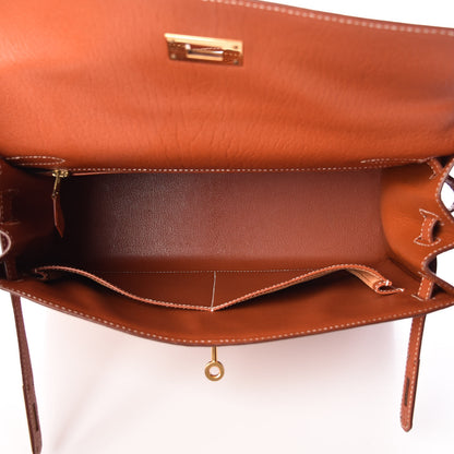 Hermes Chevre De Coromandel Kelly Sellier 32 Brique 14 of 36