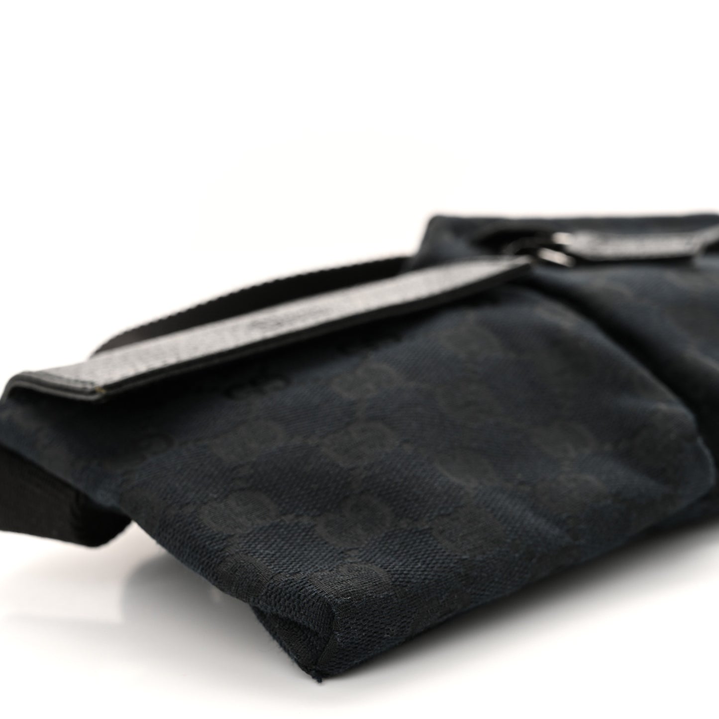 GG Monogram Double Pocket Belt Bag Black