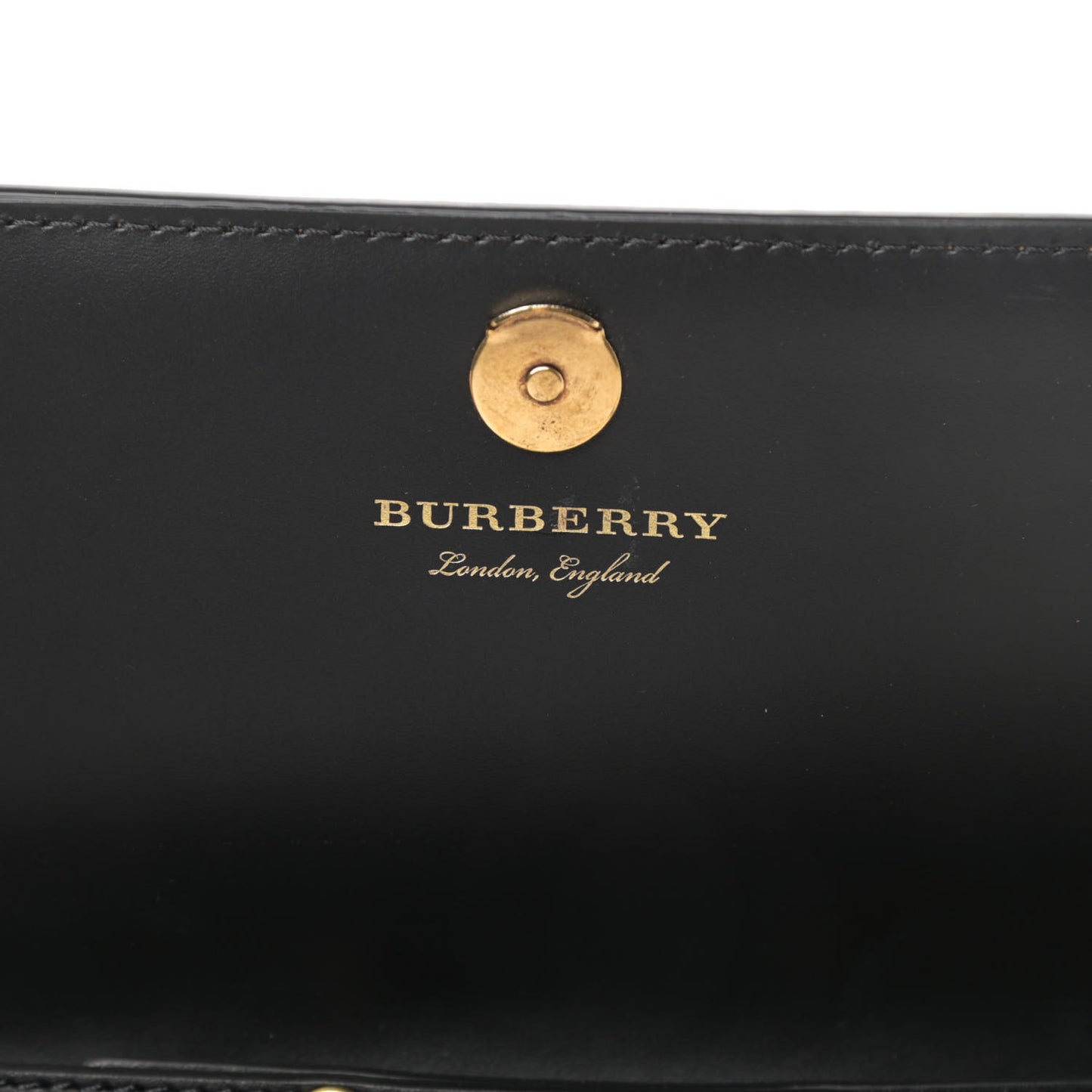 Vintage Check Henley Wallet On Chain Black