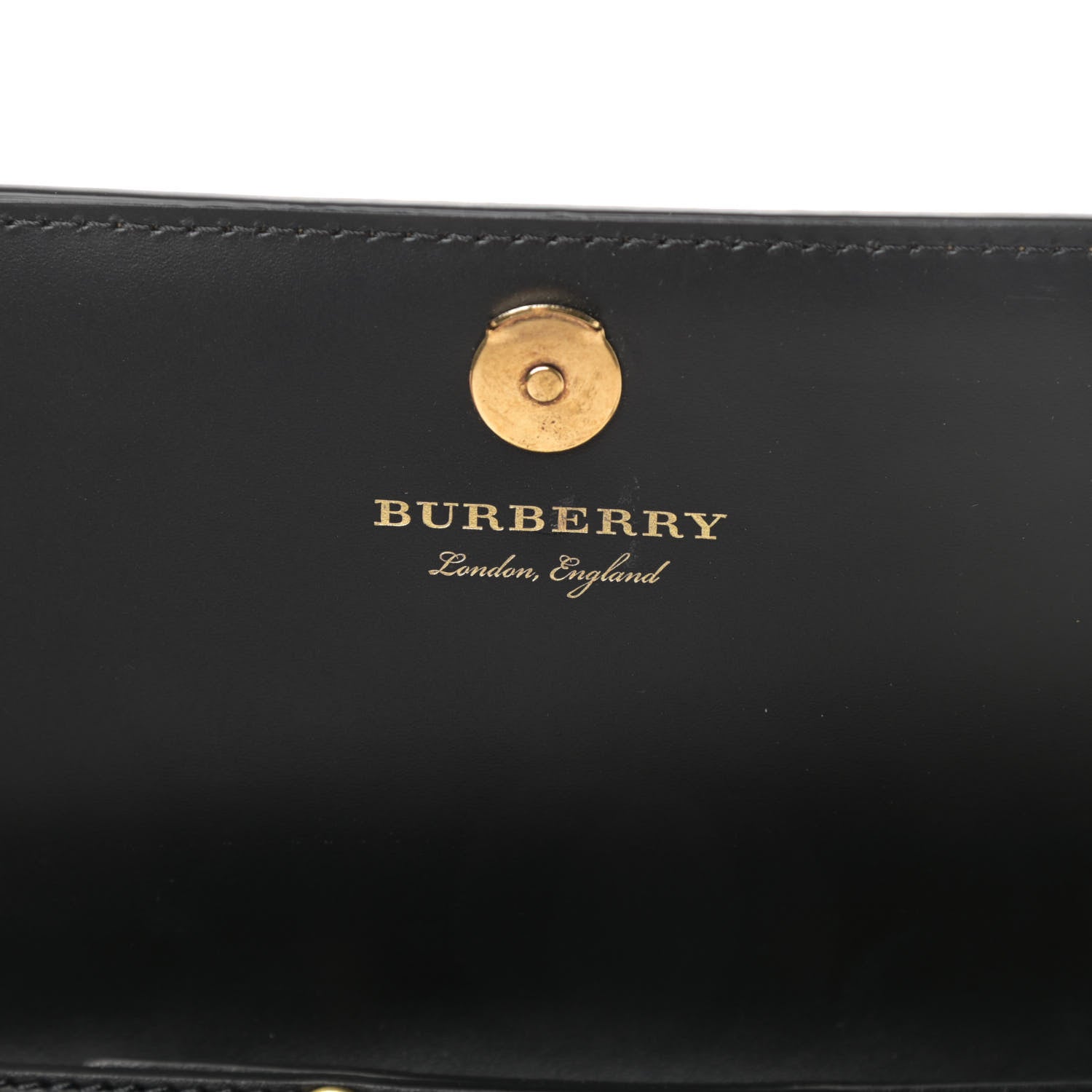 Burberry Vintage Check Henley Wallet On Chain Black 6 of 11