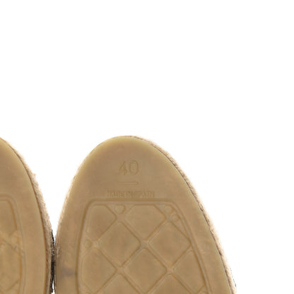 Chanel Metallic Tweed Grosgrain CC Espadrilles 40 Black Gold 9 of 12
