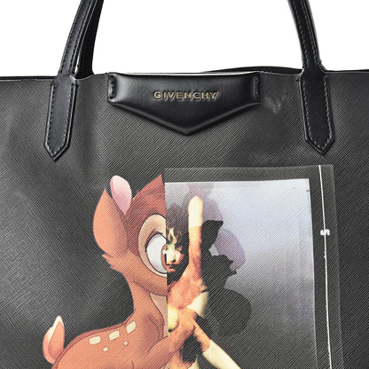 Givenchy Textured Coated Canvas Bambi Print Large Antigona Tote Black 8 of 17