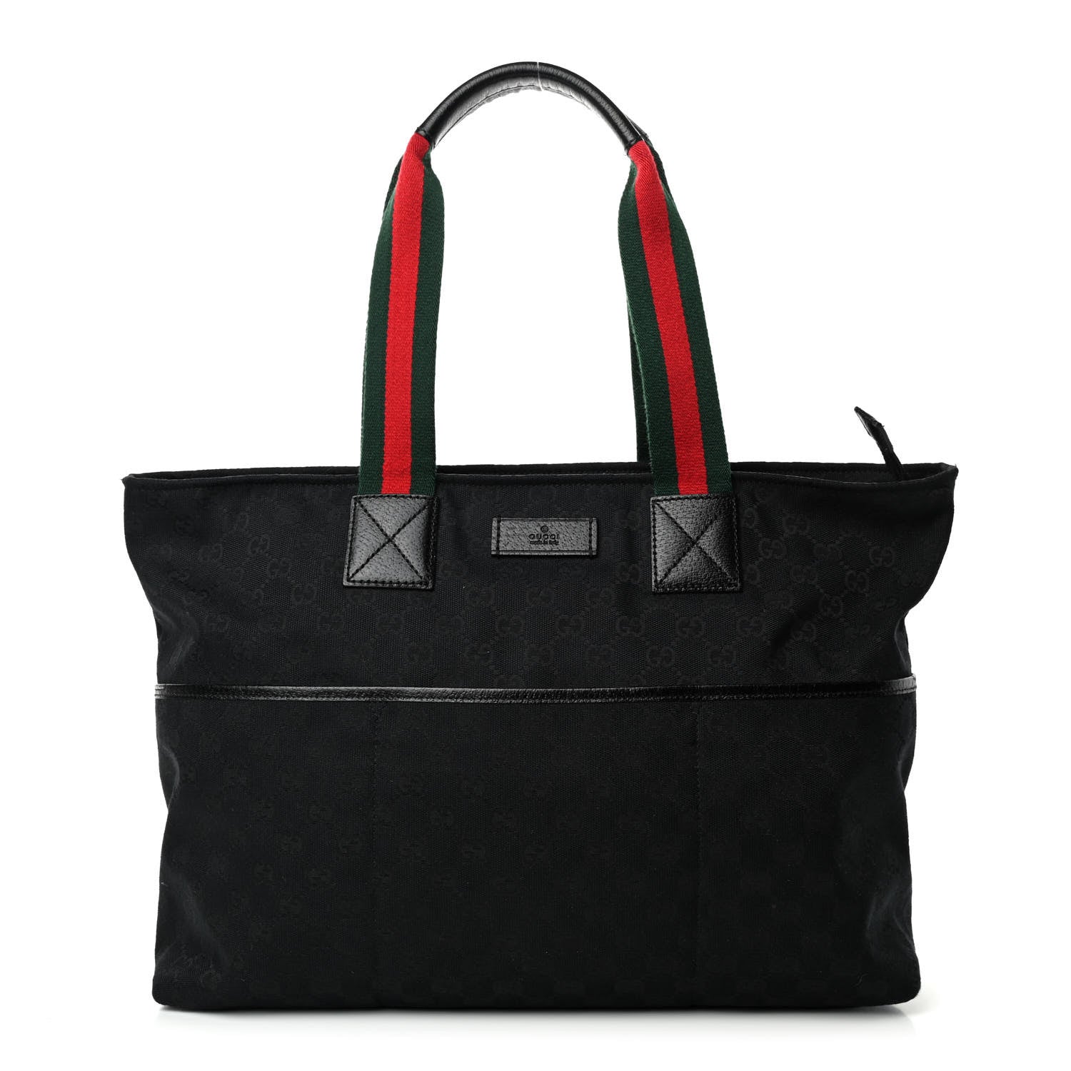 Gucci Monogram Web Large Diaper Tote Black 2 of 6