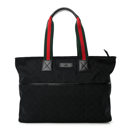 Gucci Monogram Web Large Diaper Tote Black 2 of 6