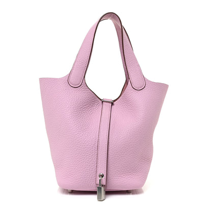 Hermes Taurillon Clemence Picotin Lock 18 PM Mauve Sylvestre 1 of 10