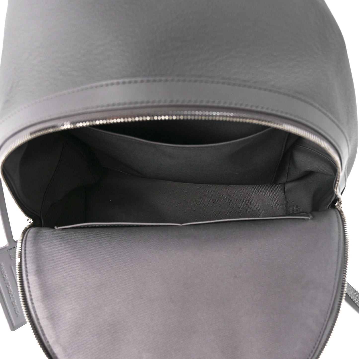 Grained Calfskin Aerogram Takeoff Backpack Grey