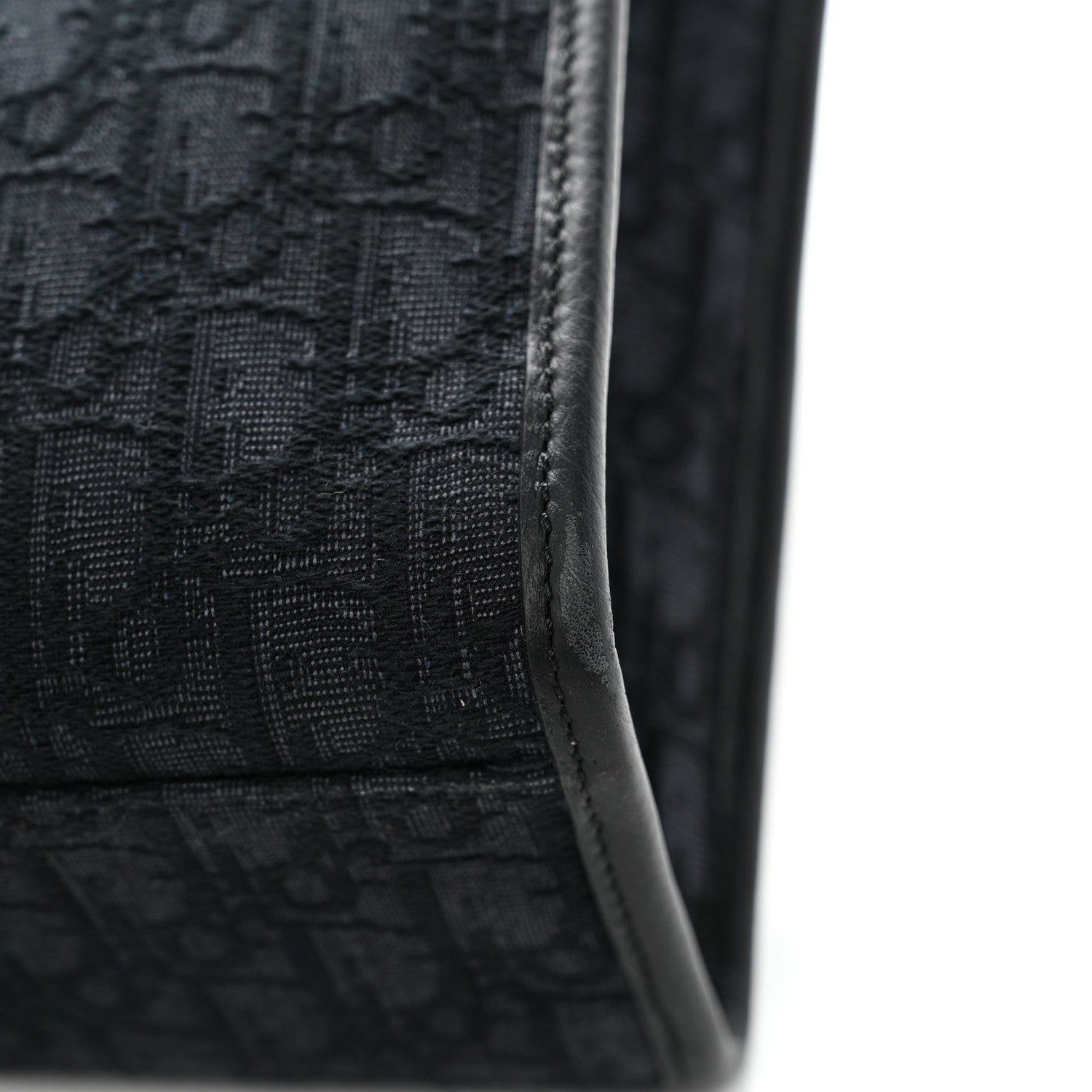 Christian Dior Grained Calfskin Oblique Jacquard Safari Tote  Black 11 of 11