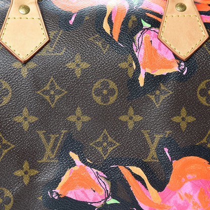 Louis Vuitton Monogram Roses Speedy 30 8 of 15