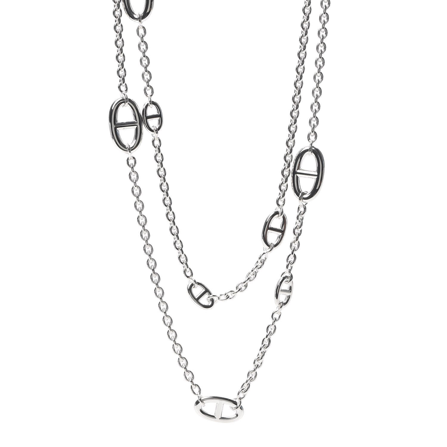 Hermes Sterling Silver Farandole Necklace 120 1 of 5