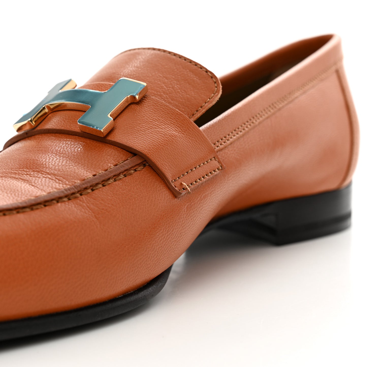 Goatskin Womens Paris Loafers 35.5 Naturel