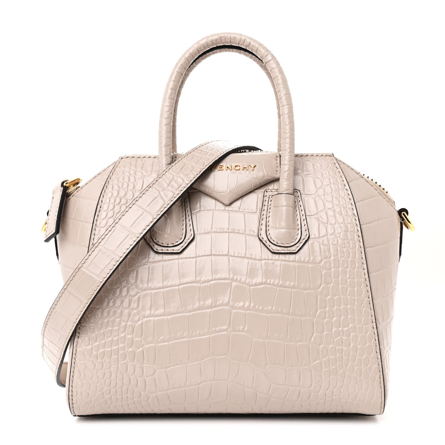 Givenchy Calfskin Crocodile Embossed Mini Antigona Dune 1 of 12