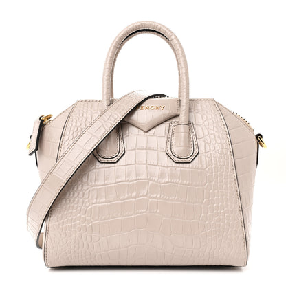 Givenchy Calfskin Crocodile Embossed Mini Antigona Dune 1 of 12