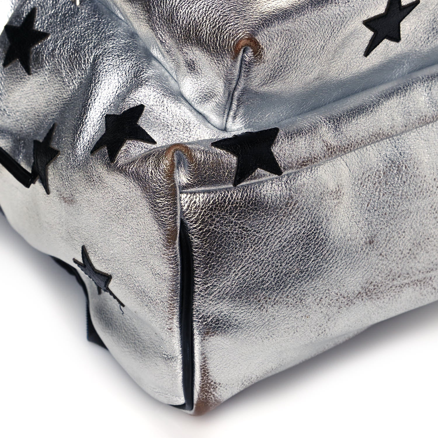Saint Laurent Metallic Buffalo Star Hunting Backpack Silver Black 6 of 11