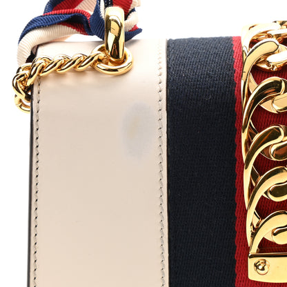 Gucci Calfskin Mini Sylvie Chain Shoulder Bag White 9 of 9