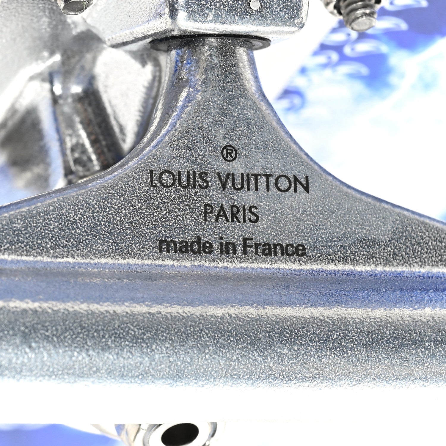 Louis Vuitton Monogram Bandana Maple Wood Skateboard Blue 7 of 9